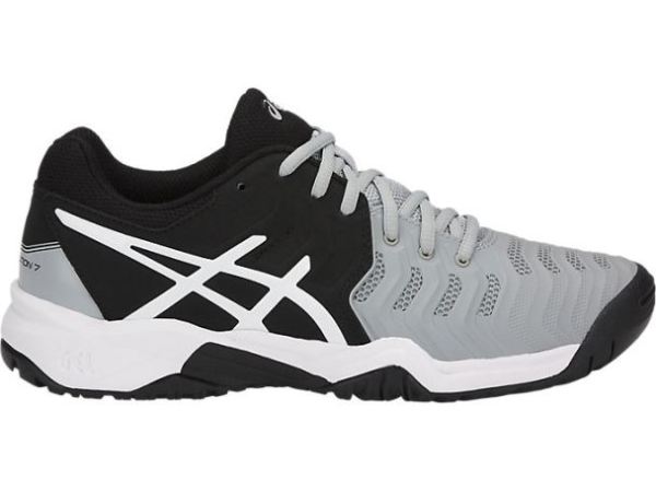 ASICS SHOES | GEL-Resolution 7 GS - Mid Grey/Black/White