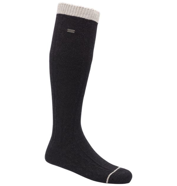 Sorel Shoes Women's Novelty Cable Wool Knee-Hi Socks-Black