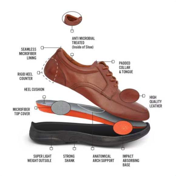 Quick Ship Anodyne No. 12 Men's Casual Oxford-Burnished Brown