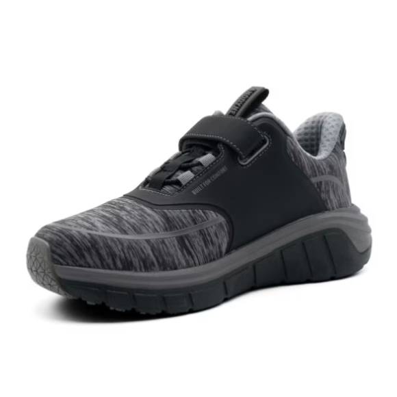 Quick Ship Anodyne No. 45 Women's Sport Jogger w/ Heel Assist-Black Grey