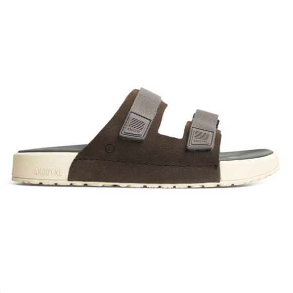 Quick Ship Anodyne No. 70 Men's Two Strap Sandal-Espresso