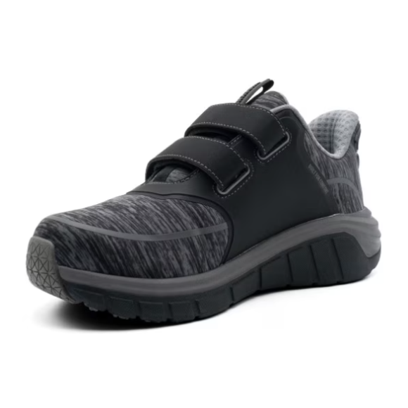 Quick Ship Anodyne No. 77 Women's Sport Double Depth w/ Heel Assist-Black Grey