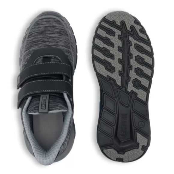 Quick Ship Anodyne No. 77 Women's Sport Double Depth w/ Heel Assist-Black Grey