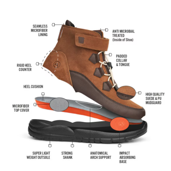 Quick Ship Anodyne No. 89 Women's Trail Hiker-Almond