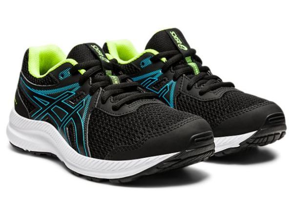 ASICS SHOES | CONTEND 7 GS - Black/Digital Aqua