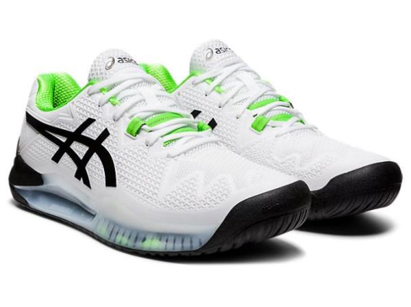 ASICS SHOES | GEL-Resolution 8 - White/Green Gecko