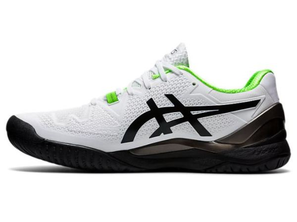 ASICS SHOES | GEL-Resolution 8 - White/Green Gecko