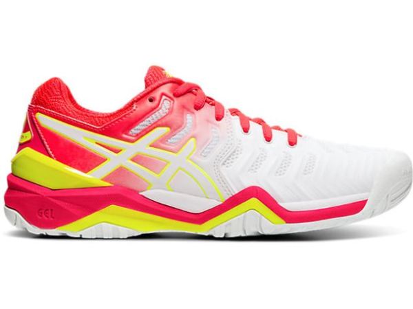 ASICS SHOES | GEL-RESOLUTION 7 - White/Laser Pink