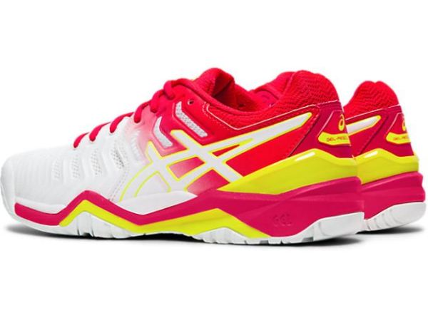 ASICS SHOES | GEL-RESOLUTION 7 - White/Laser Pink