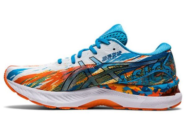 ASICS SHOES | GEL-NIMBUS 23 - Digital Aqua/Marigold Orange