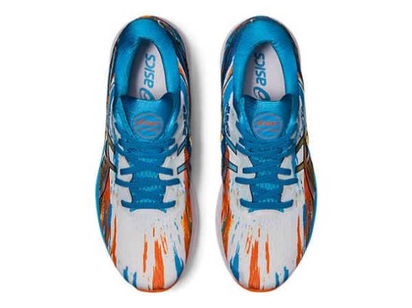 ASICS SHOES | GEL-NIMBUS 23 - Digital Aqua/Marigold Orange