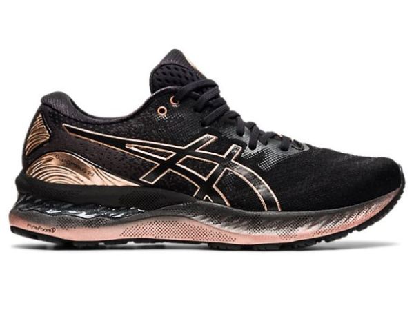 ASICS SHOES | GEL-NIMBUS 23 PLATINUM - Black/Rose Gold