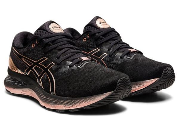 ASICS SHOES | GEL-NIMBUS 23 PLATINUM - Black/Rose Gold