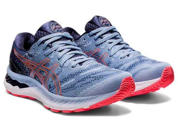 ASICS SHOES | GEL-NIMBUS 23 - Mist/Blazing Coral