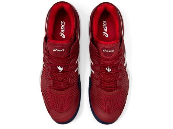 ASICS SHOES | COURT FF NOVAK - Burgundy/White