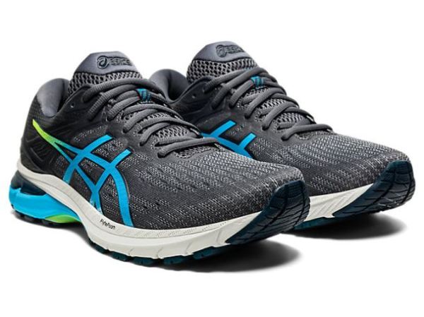 ASICS SHOES | GT-2000 9 (2E) - Carrier Grey/Digital Aqua