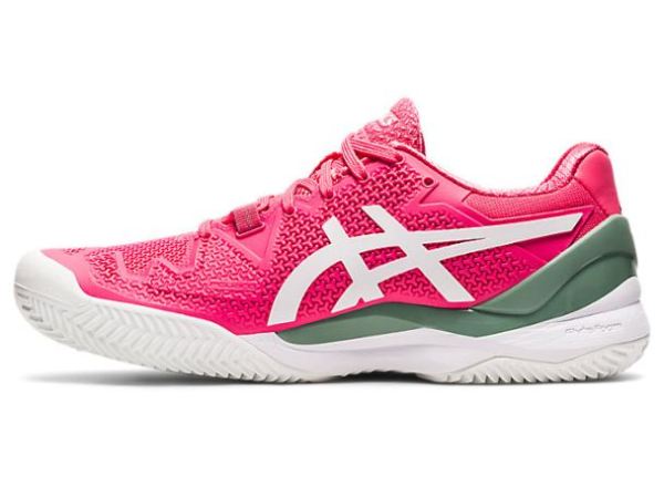 ASICS SHOES | GEL-Resolution 8 Clay - Pink Cameo/White