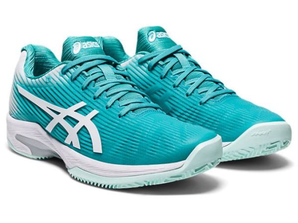 ASICS SHOES | SOLUTION SPEED FF Clay - Techno Cyan/White