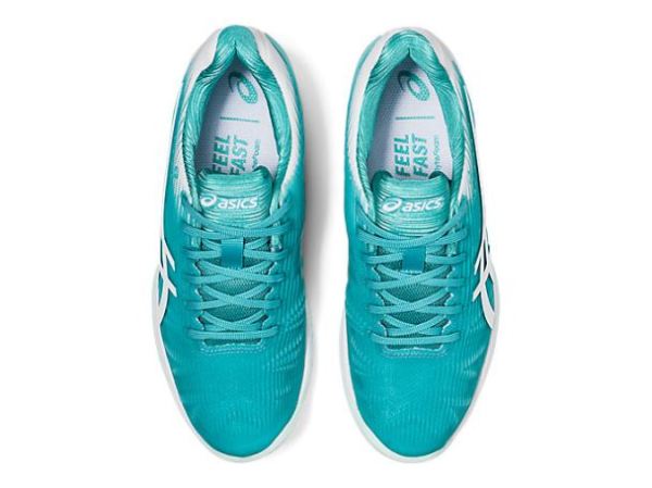 ASICS SHOES | SOLUTION SPEED FF Clay - Techno Cyan/White