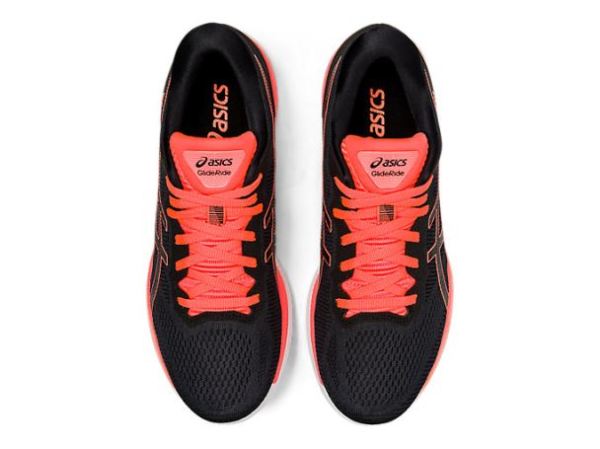 ASICS SHOES | GLIDERIDE - Black/Sunrise Red