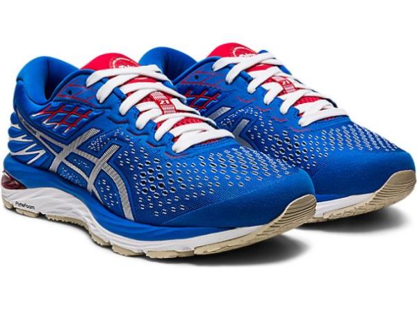 ASICS SHOES | GEL-Cumulus 21 Retro Tokyo - Electric Blue/White