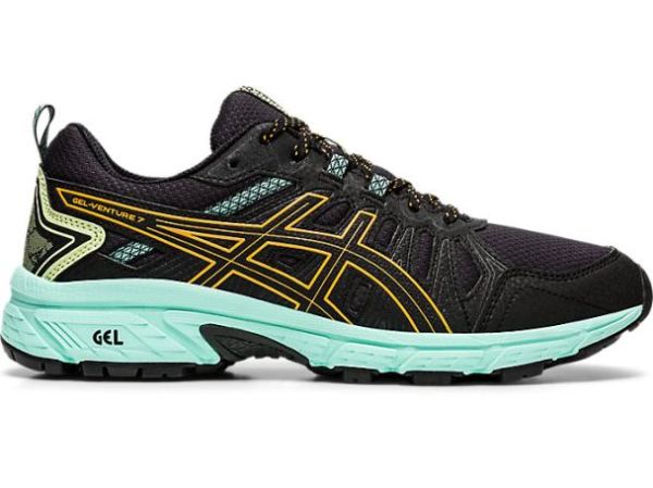 ASICS SHOES | GEL-VENTURE 7 (D) - Black/Orange Pop