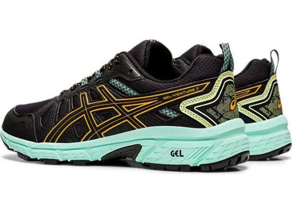 ASICS SHOES | GEL-VENTURE 7 (D) - Black/Orange Pop