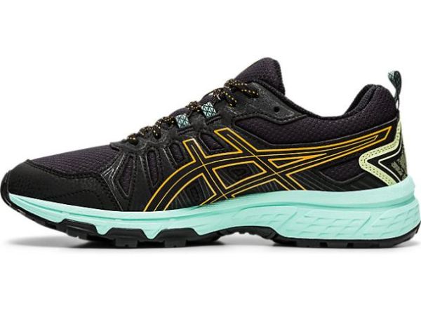 ASICS SHOES | GEL-VENTURE 7 (D) - Black/Orange Pop