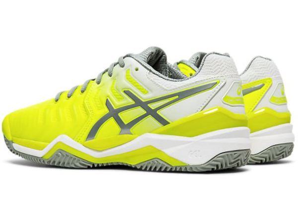 ASICS SHOES | GEL-Resolution 7 Clay Court - Safety Yellow/Stone Grey