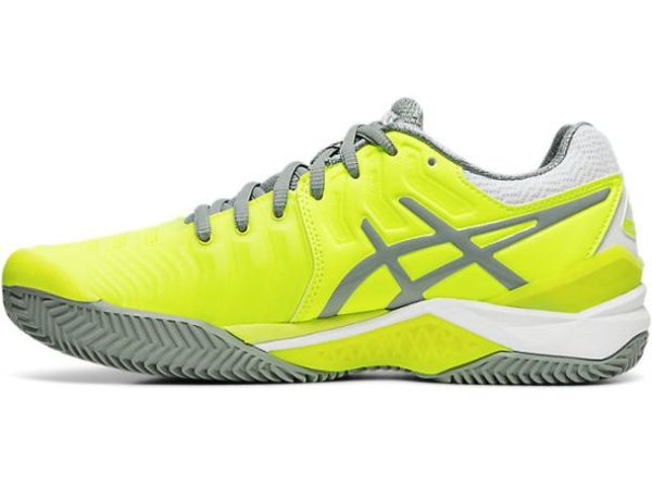 ASICS SHOES | GEL-Resolution 7 Clay Court - Safety Yellow/Stone Grey