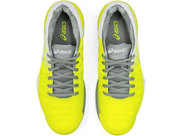 ASICS SHOES | GEL-Resolution 7 Clay Court - Safety Yellow/Stone Grey