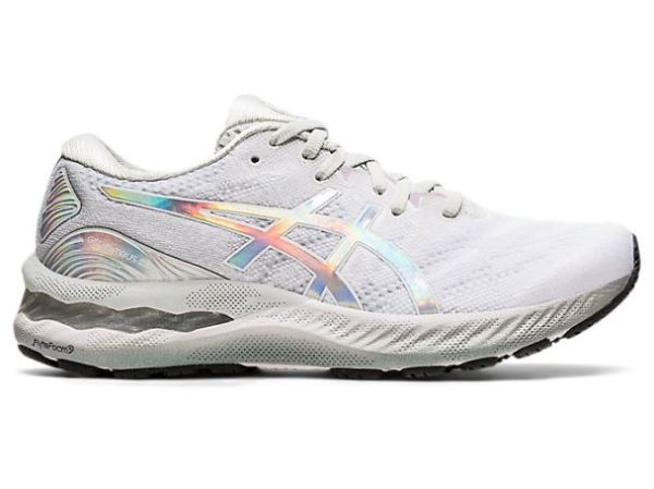 ASICS SHOES | GEL-NIMBUS 23 PLATINUM - Glacier Grey/Whtie