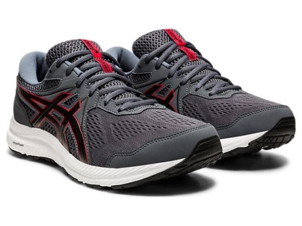 ASICS SHOES | GEL-CONTEND 7 - Carrier Grey/Classic Red