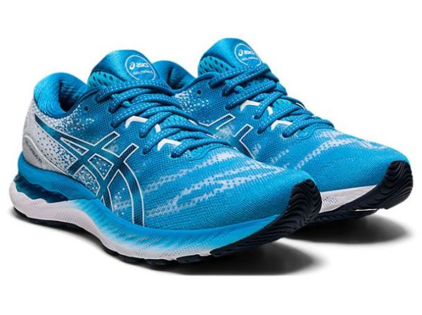 ASICS SHOES | GEL-NIMBUS 23 - Digital Aqua/White