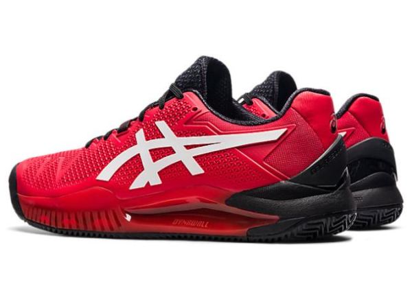 ASICS SHOES | GEL-RESOLUTION 8 CLAY - Electric Red/White