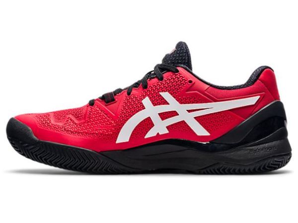 ASICS SHOES | GEL-RESOLUTION 8 CLAY - Electric Red/White