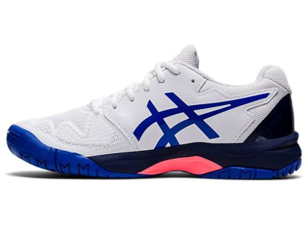 ASICS SHOES | GEL-Resolution 8 GS - White/Lapis Lazuli Blue