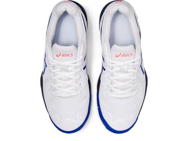 ASICS SHOES | GEL-Resolution 8 GS - White/Lapis Lazuli Blue