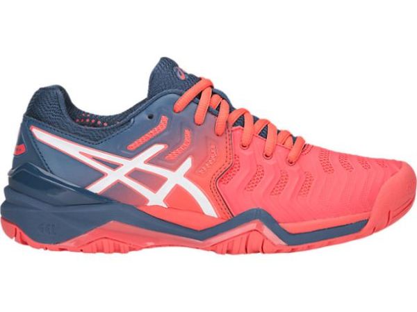 ASICS SHOES | GEL-RESOLUTION 7 - Papaya/White