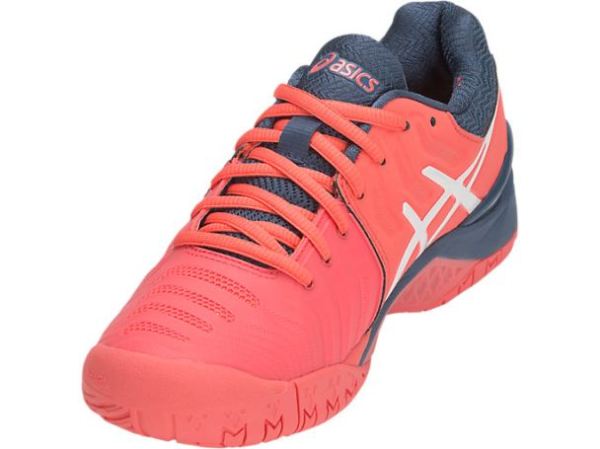 ASICS SHOES | GEL-RESOLUTION 7 - Papaya/White