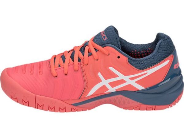 ASICS SHOES | GEL-RESOLUTION 7 - Papaya/White