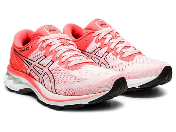 ASICS SHOES | GEL-KAYANO 27 TOKYO - White/Sunrise Red