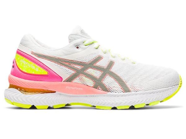 ASICS SHOES | GEL-NIMBUS 22 LITE-SHOW - White/Sun Coral