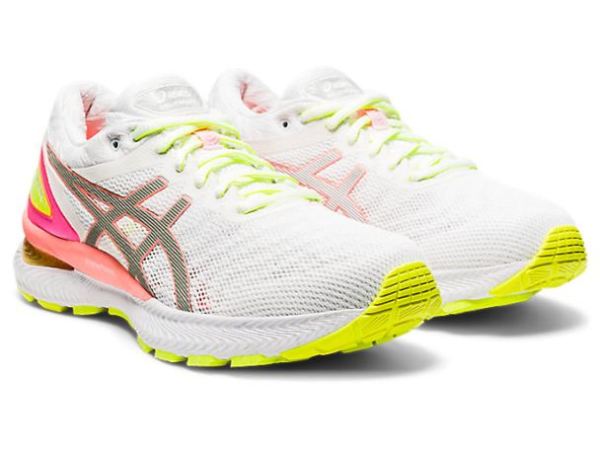 ASICS SHOES | GEL-NIMBUS 22 LITE-SHOW - White/Sun Coral