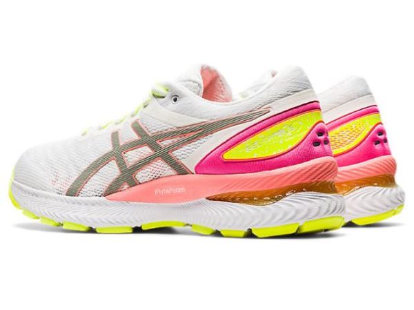 ASICS SHOES | GEL-NIMBUS 22 LITE-SHOW - White/Sun Coral