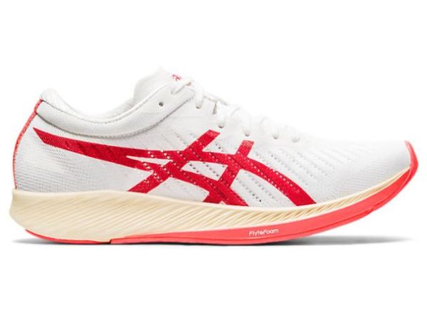 ASICS SHOES | METARACER - White/Sunrise Red