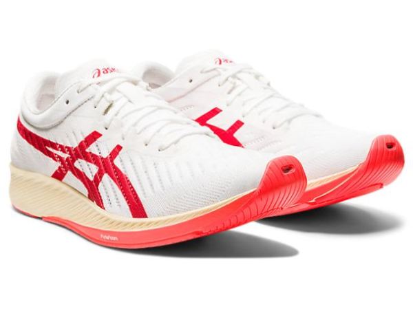 ASICS SHOES | METARACER - White/Sunrise Red