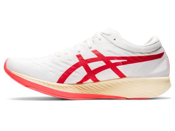 ASICS SHOES | METARACER - White/Sunrise Red