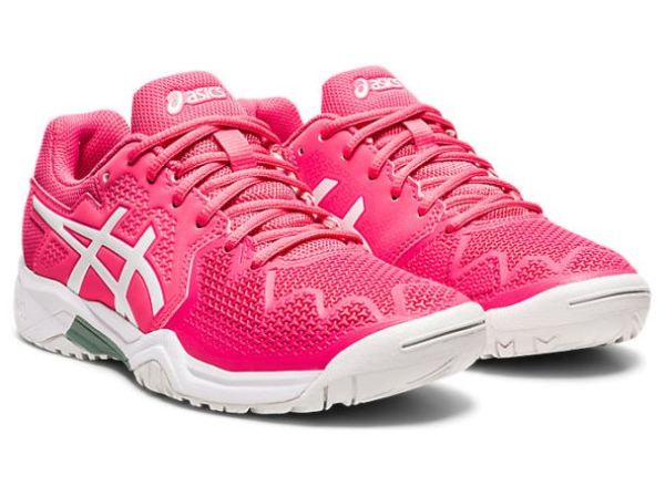 ASICS SHOES | GEL-Resolution 8 GS - Pink Cameo/White