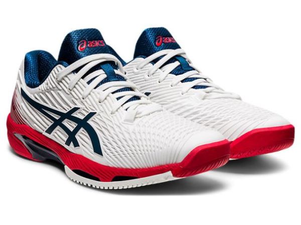 ASICS SHOES | SOLUTION SPEED FF - White/Mako Blue